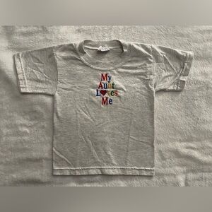My Aunt Loves Me embroidered Gray T-Shirt